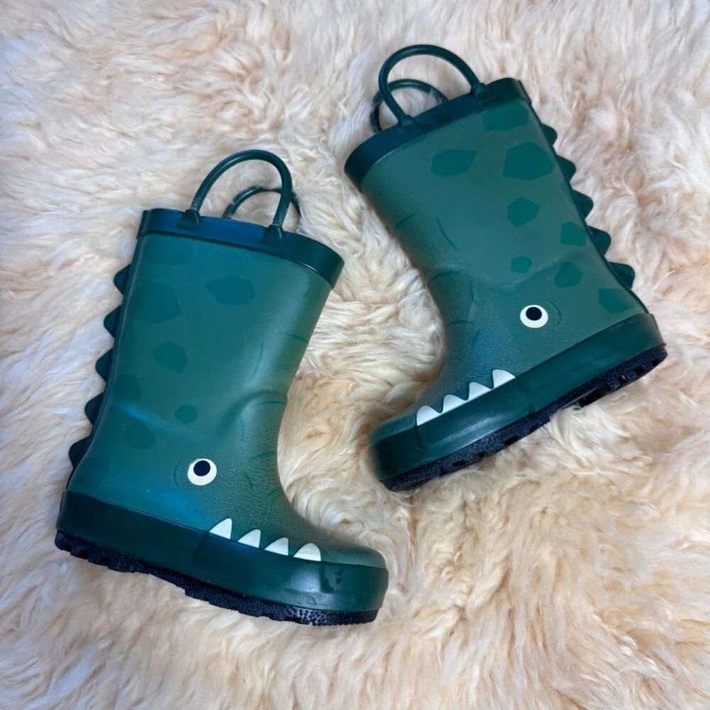 Cat & Jack Lennon Dragon Rain Boots Toddler Size 7